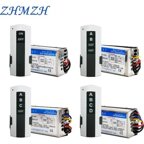 ZHMZH 4 Ways 5 Sections Crystal Lamp Remote Control Switch 1 Way 2 Sections Wireless Remote Controls with Delay Through-wall