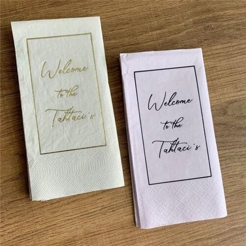 Custom Luncheon Family Napkins, Lunch Personalisierte Servietten, Bedruckte Servietten, Hochzeit, Personalized Napkins, Wedding