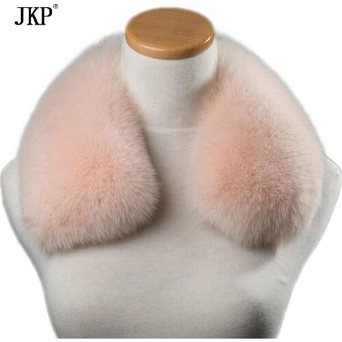 JKP 2020 Women Fox Collar Real Fur Scarf Fashion Shawl and Wraps 100% Natural Fox Fur Collar Winter Warm Scarves