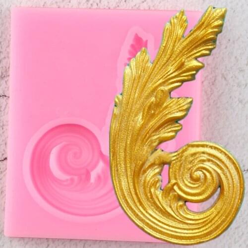 Sugarcraft Cake Border Silicone Molds Leaves Relief Fondant Mold Cake Decorating Tools Clay Candy Chocolate Gumpaste Moulds