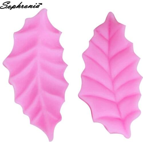 Sophronia M291 2Pcs/Set Leaf Silicone Fondant Mold Cake Decorating Tools Kitchen Bake Candy Resin Clay Chocolate Gumpaste Mould