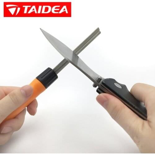 TAIDEA portable Multi-function outdoor knife sharpener Diamond sharpening rod fishing tools sharpening steel Lure Fishing