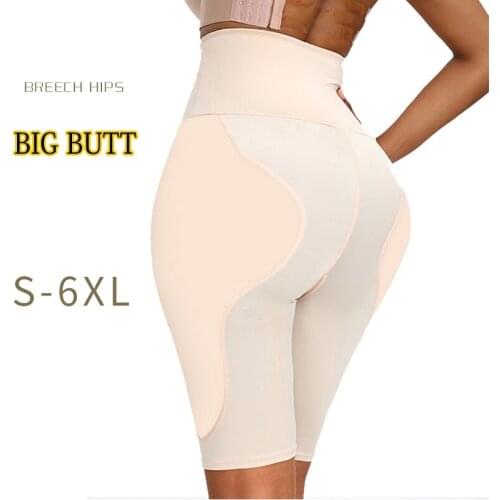 High Waisted Waist Trainer Shapewear Body Tummy Shaper not look Fake Ass Butt Lifter Hip Pads Enhancer Booty Lift Thigh Trimmer