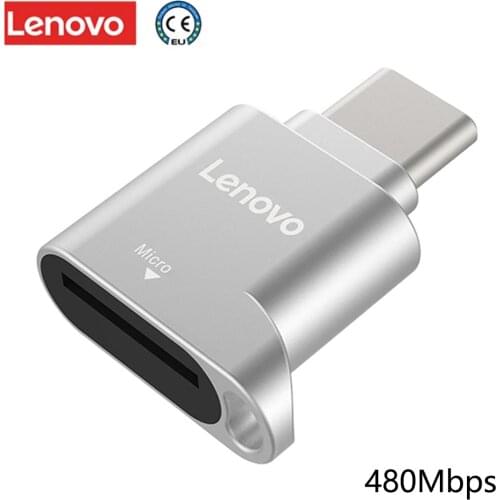 New Lenovo D201 USB Card Reader 480Mbps 512GB USB-C TF Micro SD OTG Adapter Type-C Memory Card Reader For Laptop Smart Phone
