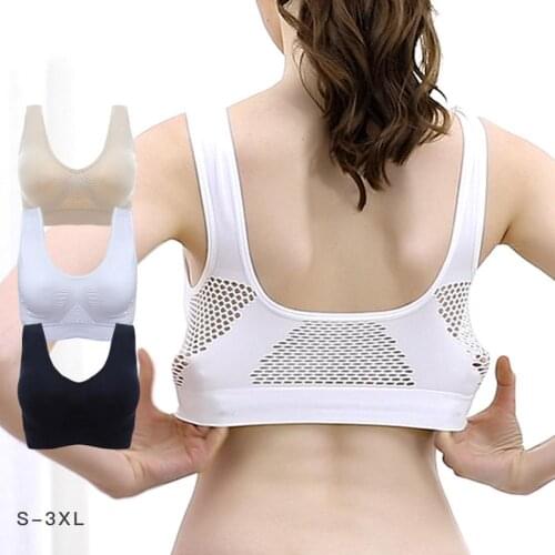 3D Plus Size Women Underwear Bras Shockproof Breathable Wireless Push-up Vest Bra Sport Run Underwear