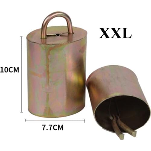 1PCS XXL siz goat sheep horse cattle dog ring bell loud identification collar grazing copper bells crisp track copper management