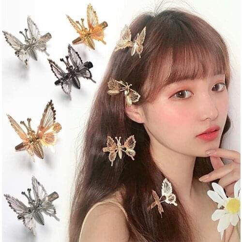 1Pcs Girls Hollow Out Bow Butterfly Hairpins Hair Clips Women Barrettes Hair Accessories Hair Clip For Children Drop Shipping