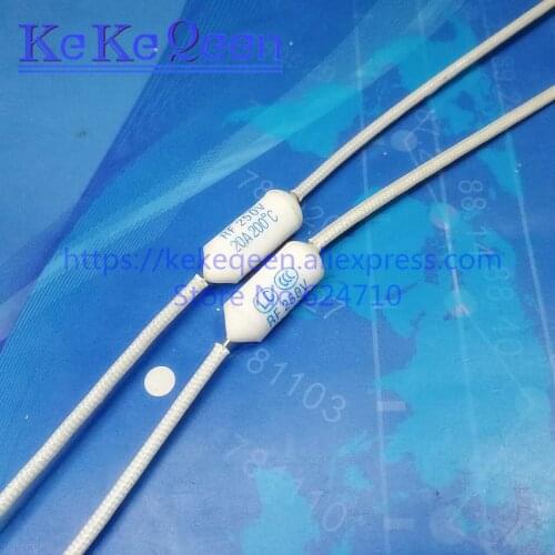10Pcs/Lot 10A/15A/20A 250V 200C 200 degrees RF 200 RF-200 RF200 ceramic temperature fuse for electric cooker pressure cooker