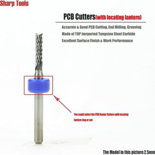 2.5mm Carbide End Mills PCB Router Bits CNC Milling Cutter on Precision Dremel Rotary Drill Power Tools Cutting Machine 10pcs