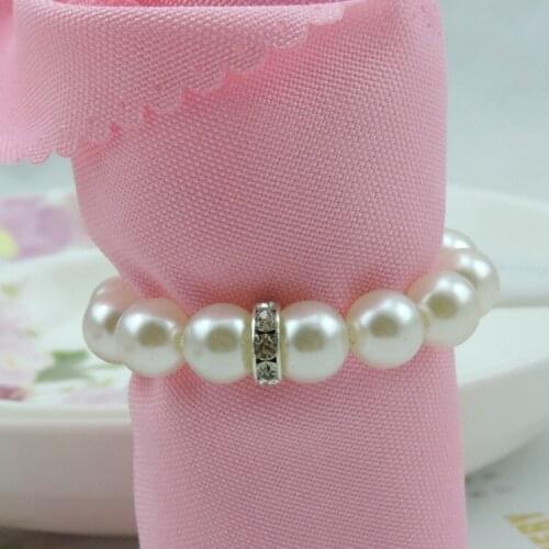12pcs/lot pearl napkin rings, napkin buckle napkin holder wedding and the hotel has a diamond napkin ring soft furnishings