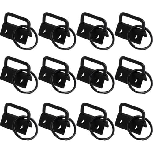 25/50Pcs DIY Key Chain Fob Wristlet With Key Ring Clip For Lanyard Luggage Strap Accessories Hardware Case Bag Buckle Tail Clip