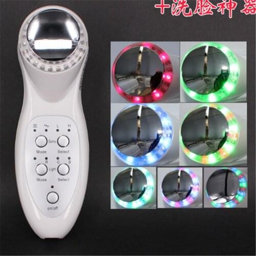 3MHz Sonic Lifting Face Lift Care.Skin Cleaner Wrinkle Remover.Facial Beauty Massager.Ultrasonic 7 LED Photon Lights