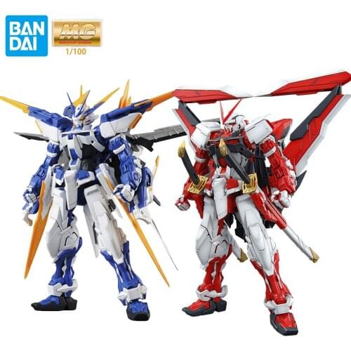 Bandai Gundam MG 1/100 Astray Red Frame Astray Blue Frame ABS Anime Figures Assembly Model Toys Childrens Birthday Gift 18CM