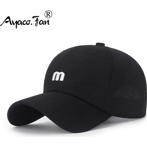 Summer Women Men Letter M Embroidered Flower Baseball Cap Solid Snapback Sunhat Outdoor Sports Hip Hop Baseball Hats Casquette