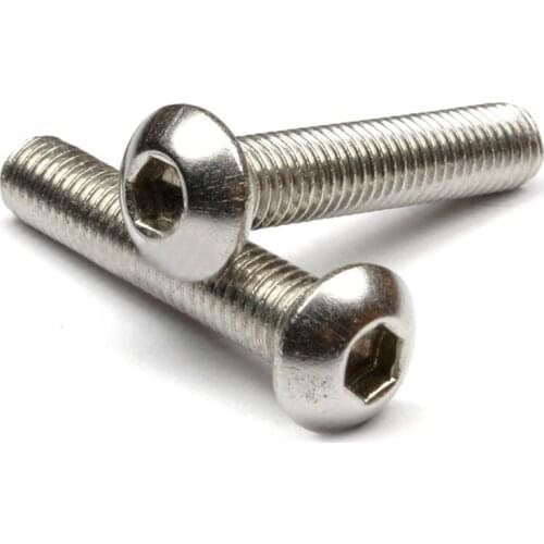 Stainless Steel Button Head Screw, Hex Socket Bolts Type:M5 / 5mm Bolt size:M5 x 10mm Your pack quantity:30
