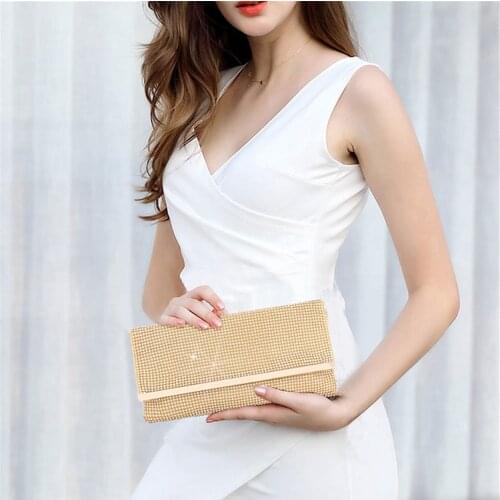 Korean Style Ladies Handbag Bling Diamond Women Cosmetic Bag Jewelry Wrist Bag Shoulder Bags Clutches Bag for Party