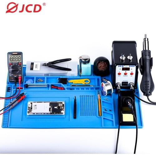ESD Heat Insulation Soldering Working Mat With Magnet Silicone Insulation Pad High Temperature Resistance Welding Working Mat