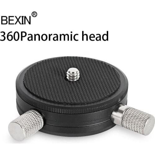 360 degree rotate tripod head Camera shot Panoramic Head for DSLR camera Monopod Tripod Photo Video with 1/4 3/8 Screw Adapter
