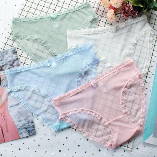 Cotton Women Underwear Transparent Sexy Lingerie Womens Panties Seamless Soft Brief Fashion Daily Pant Underpant Women Clothes