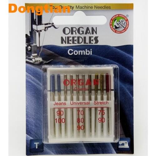 Organ Needle Combi 10pcs/set Household Sewing Machine Needles Organ Needles Jeans Stretch Universal Mixed Needle Set