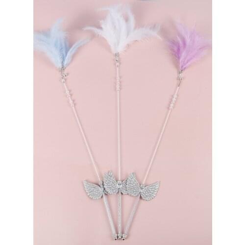 Outgeek Pet Cat Toy Feather Cat Wand Wing Cat Scratcher Funny Cat Teaser Wand Kitten Interactive Toys for Cats