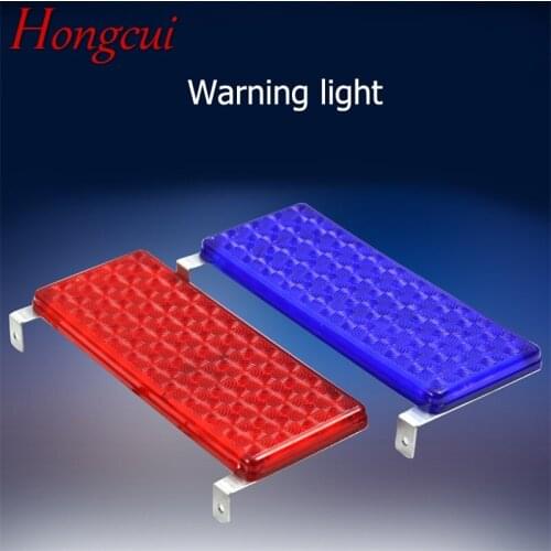 Hongcui Indicator Lights 12V High Brightness Car Tail Security Warning Light One For Two LED Double Color Flashing Light