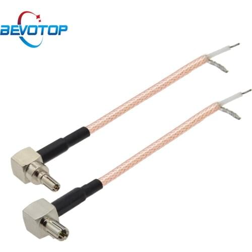 RG316 Single End TS9 / CRC9 Male Right Angle Plug to PCB Solder Pigtail CRC9 TS9 Open End Cable 15CM 30CM 50CM 1M