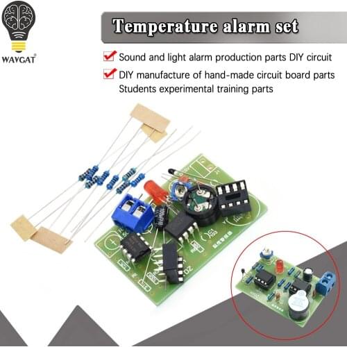 Temperature buzzer kit acousto-optic alarm parts DIY circuit student experiment training parts