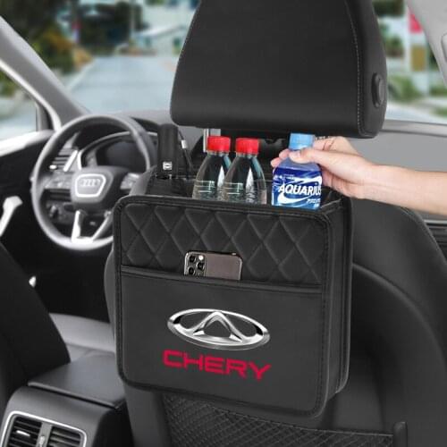 Car Seat Back Leather Organizer Bag Sundries Storage Bag For Chery Tiggo 5 2 3 7 PRO 8 5X IQ QQ Fulwin Face Arrizo A1 A3 A5