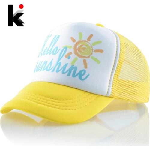 Summer Baseball Cap Kids Outdoor Breathable Mesh Sun Visor Hat Children Snapback Adjustable Bone Boys Girl Colorful Baseball Hat