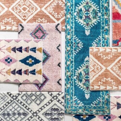 Morocco Fluffy Soft Kitchen Floor Mat Modern Door Mat Carpet For Bedroom Living Room Rug Home Kitchen Hallway Anti-Slip Rug