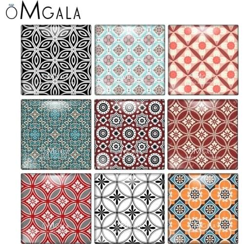 Fashion Irregular flower patterns 10pcs 12mm/20mm/25mm/30mm photo glass cabochon demo flat back Making findings