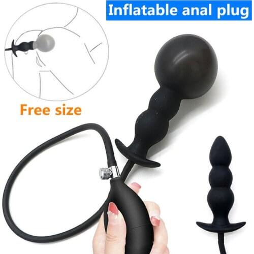 Super Large Inflatable Anal Plug Big Butt Plug Gays Dildo Prostate Massager Anal Expansion Beads Masturbator Anus Ball Sex Toys
