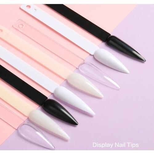 False Nails Display Tips 40pcs/lot 2 size 4 colors Stiletto faux ongles espositore nail wheel clear tip nail Showing Shelf Salon