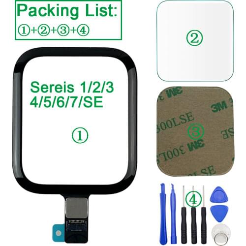 1Pcs Touch Screen Digitizer Sensor For Apple Watch Series 1 2 3 4 5 6 SE S1 S2 S3 S4 S5 S6 38mm 42mm 40mm 44mm Replacement Part