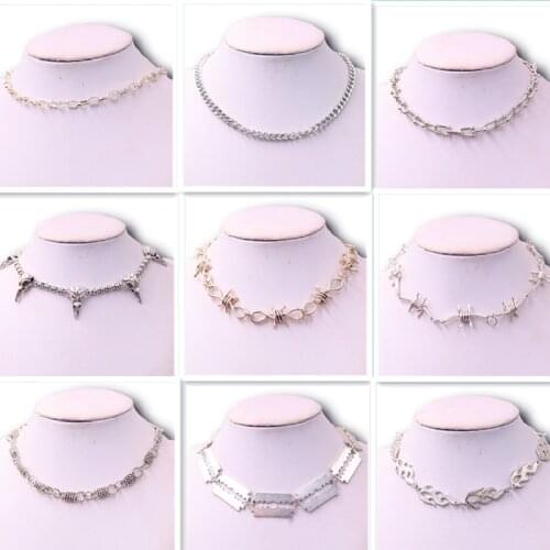 Fashion Punk Thorns Choker Necklace Exaggerated Bird Head Metal Knot Charms Gold And Silver Color Small Daily Jewelry A1194