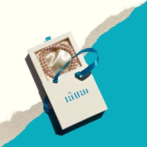 Custom pink white sliding drawers pull out luxury jewellry jewellery packaging paper box with satin for necklace jewelry storage