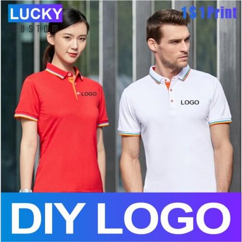Short Sleeve Polo Man Summer Custom Printed Embroidery Company Logo Work Clothes Fashion Lapel Short Sleeve Shirt 4xl