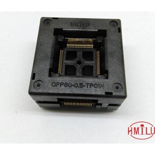 TQFP80 FQFP80 QFP80 OTQ-80-0.5-02 Burn in Test Socket Pitch 0.5mm IC Body Size 12x12mm Test Adapter