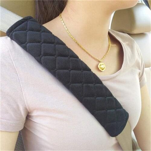Comfortable Driving Shoulder Pad Seat Belt Cover 2Pcs/set Soft Plush Car Seatbelt Shoulder Strap Case Car-styling