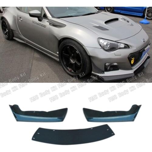 Carbon fiber Front Bumper Lip Chin Splitters Canards for Toyota GT86 J Style 2014 2015 2016