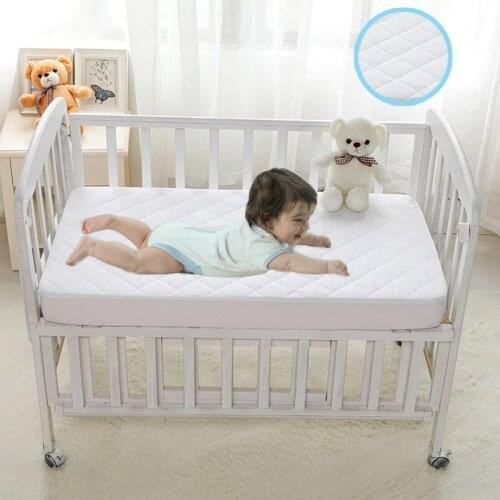 Polyester Waterproof Baby Mattress Cover Anti-mite Quilted Mattress Protector Baby Urine Pad with TPU Foam Children Bed Covers