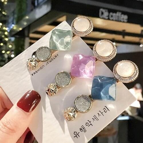 Fashion Sweet Fantasy starry sky girl BB clip bangs clip simple elegant side clip wild temperament word clip hair accessories