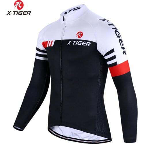 X-Tiger Winter Cycling Jersey Thermal Fleece Cycling Clothing Long Sleeve Bicycle Wear Bike Clothing Invierno Maillot Ciclismo