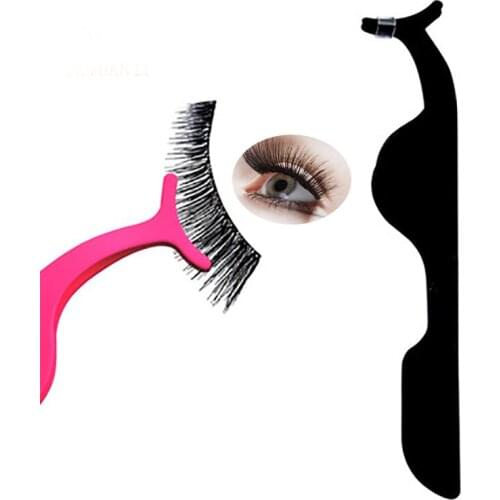 1Pcs 9 colors Eyelash Curler lashes Accessories Makeup tools False Eyelashes Tweezers rizador de pestanas cosmetics for women