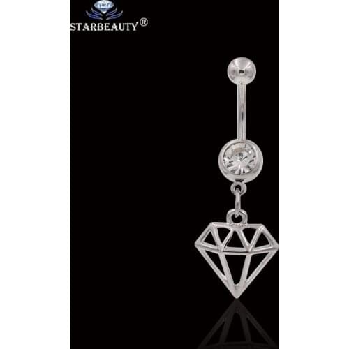 1Pc CZ Pendant Gem Viscously Beautiful Scorpion White Gold Belly Button Ring Body Jewelry