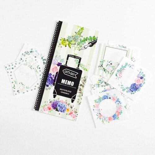 1 Pack Garland Weather Geometry Abstract Painting Dialog Schedules Grid Dot Memo Pad School Supply Student Stationery