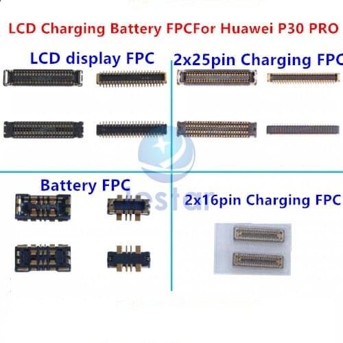 10pcs/lot for Huawei P30 PRO VOG-AL00 LCD display Charge Battery FPC Connectors on mainboard