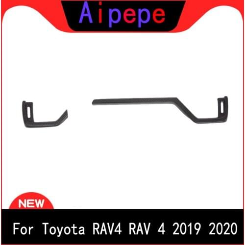 For Toyota RAV4 RAV 4 2019 2020 Interior Accessories Carbon Fiber Front Side Air Condition Air Vent Outlet Cover Trim Sticker