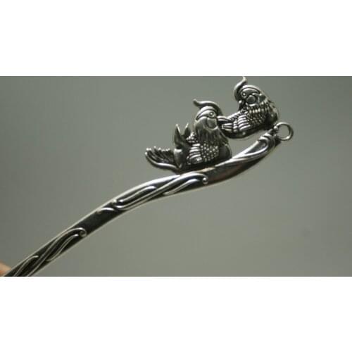 Chino exquisito viejo Miao horquilla de plata exquisita entrega gratuita